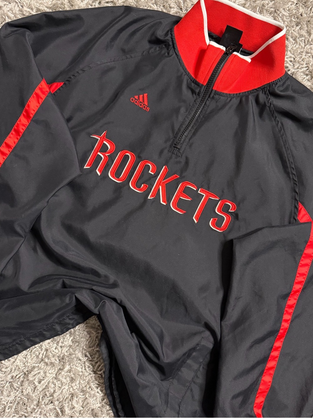 2000s Houston Rockets Quarter Zip Polyester Jacket